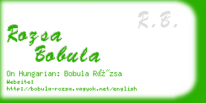 rozsa bobula business card